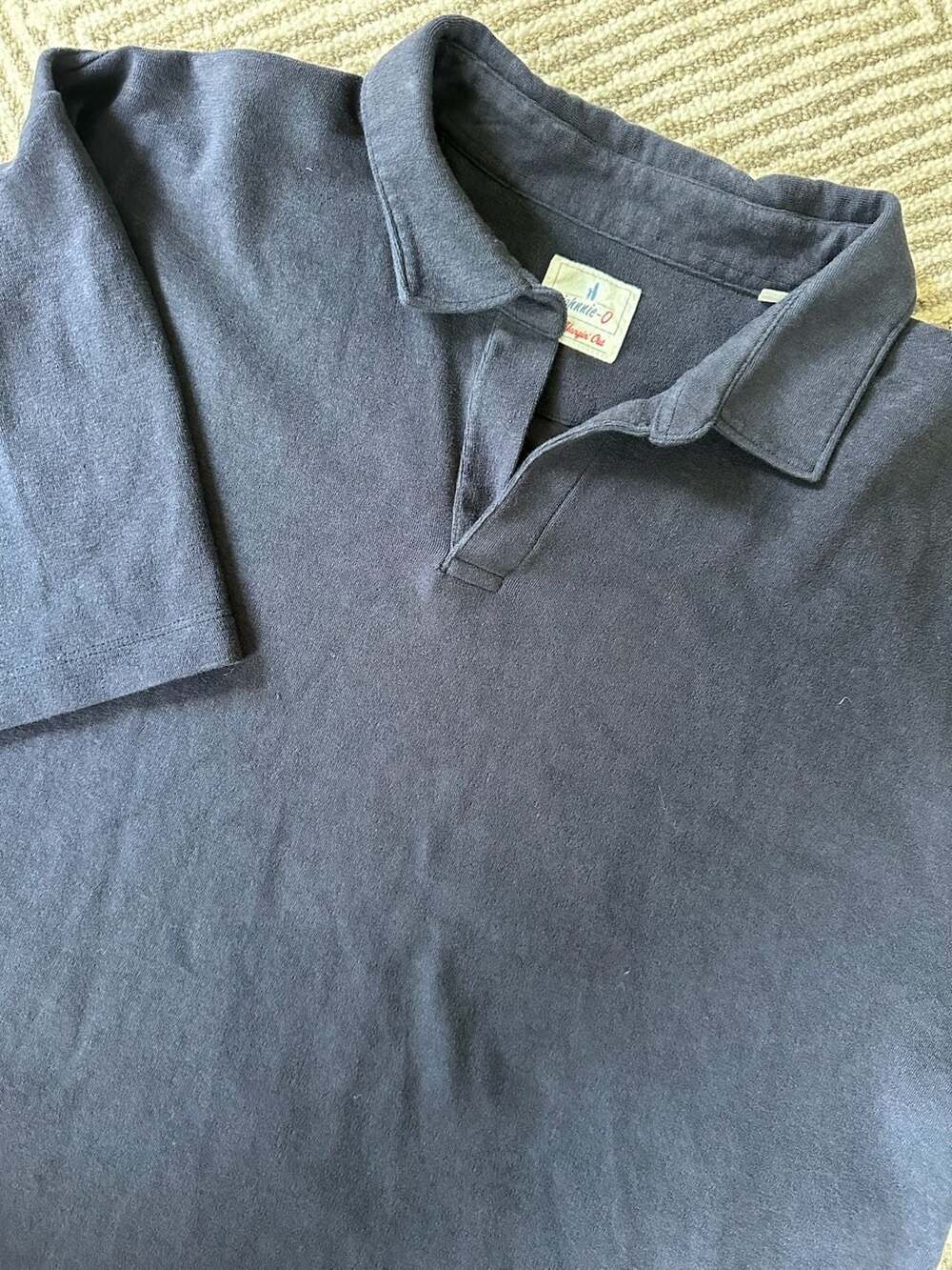 johnnie-O XXL Hangin' Out Men's Short Sleeve Polo Shirt Navy Blue